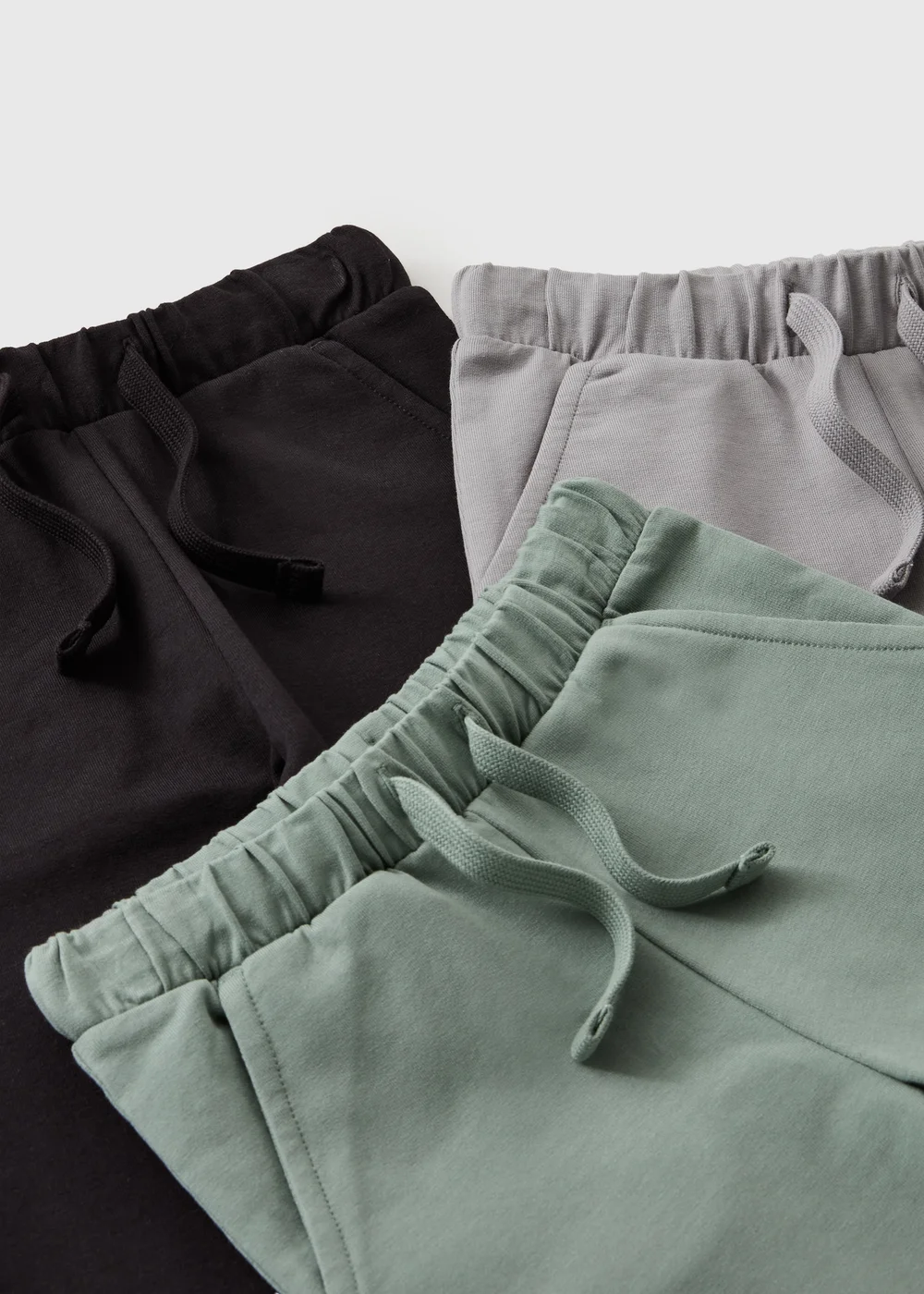 3 Pack Sage Grey & Black Jogging Bottom (1-8yrs) - 1-1.5 Yrs Image 2