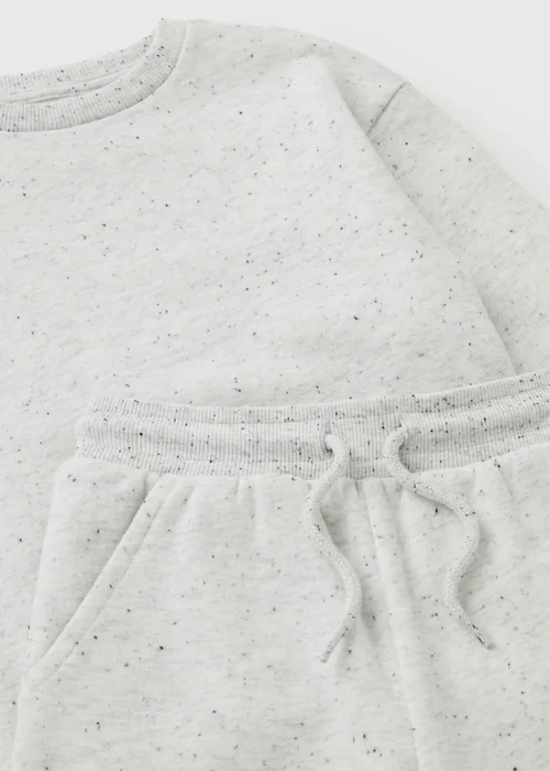 Boys Grey Marl Sweatshirt & Jogging Bottom Set (1-8yrs) - 1-1.5 Yrs Image 2