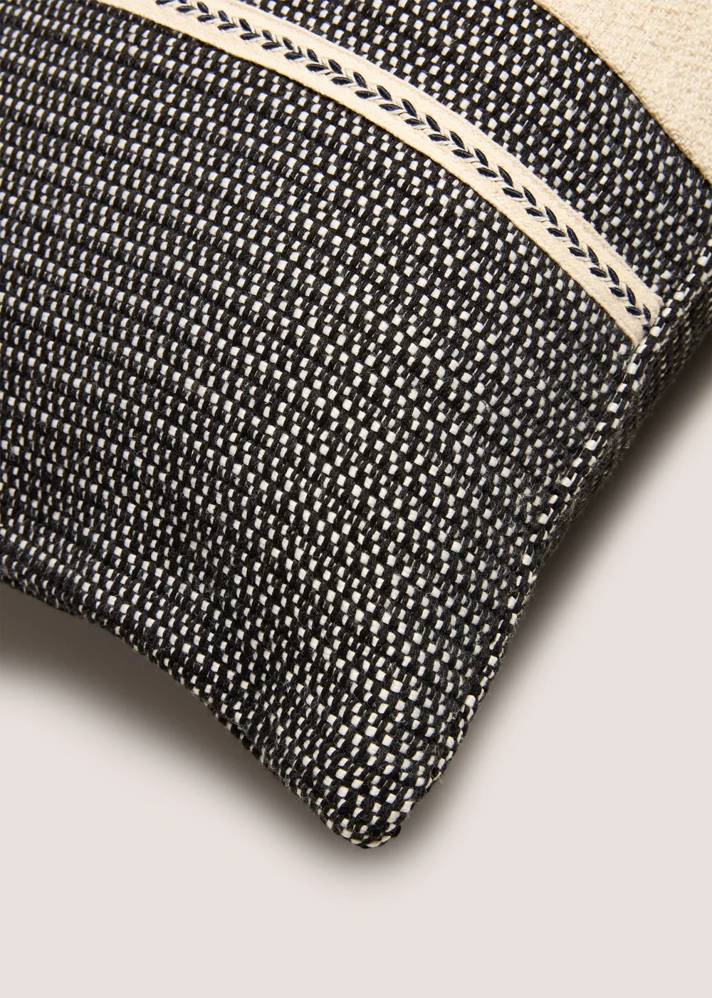 Monochrome Stripe Cushion Image 2