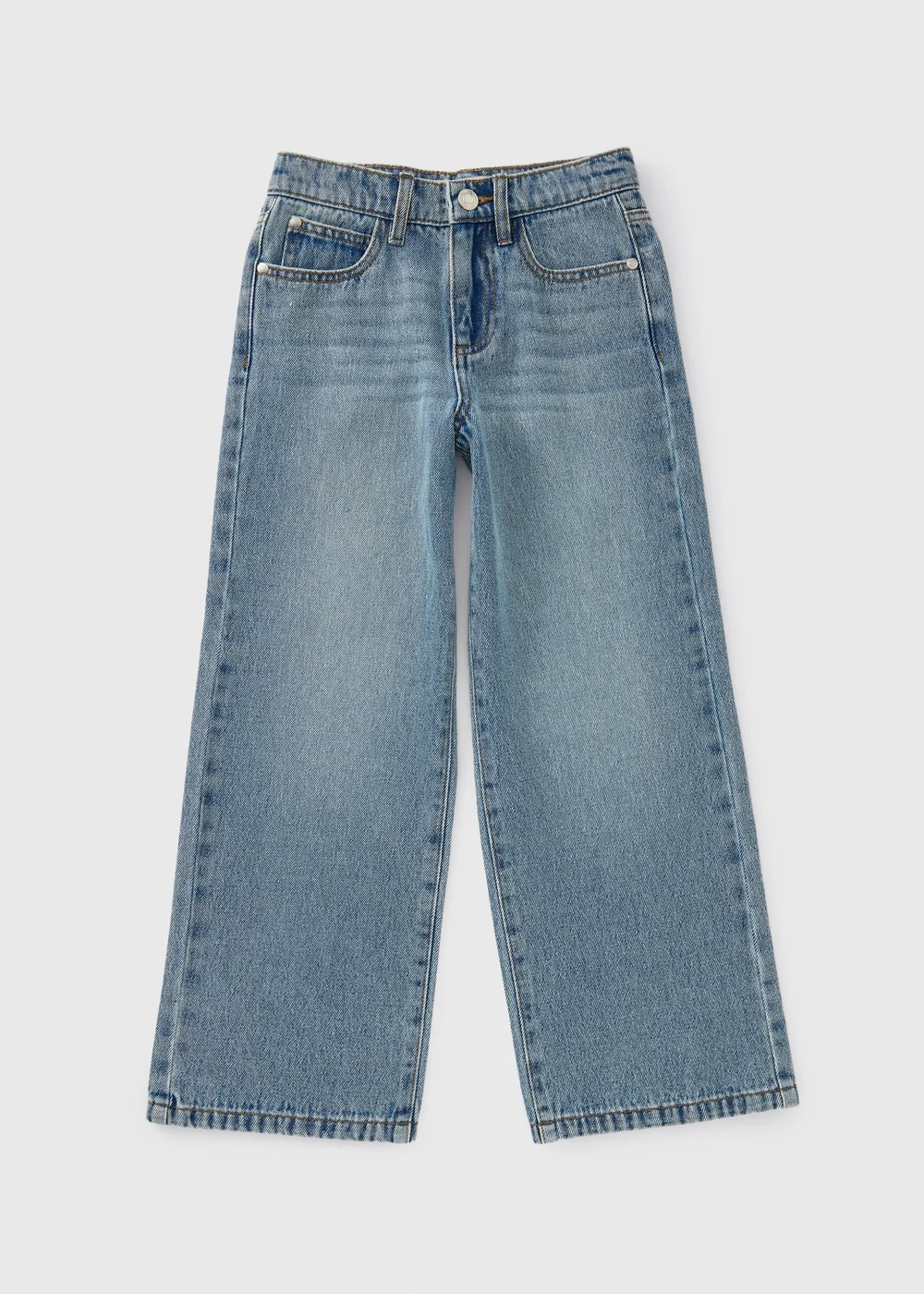 Light Blue Wide Leg Jeans - 7 Yrs Image 1