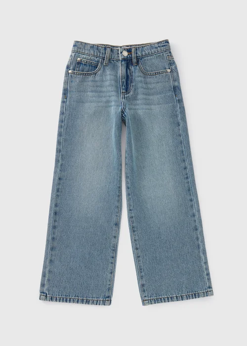 Light Blue Wide Leg Jeans - 7 Yrs Image 1