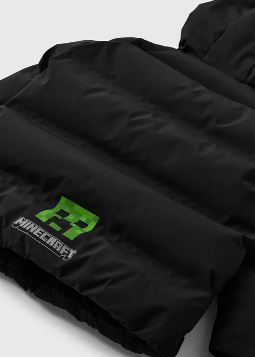 Minecraft Boys Black Padded Coat (4-10yrs) - 4-5 Yrs Image 2