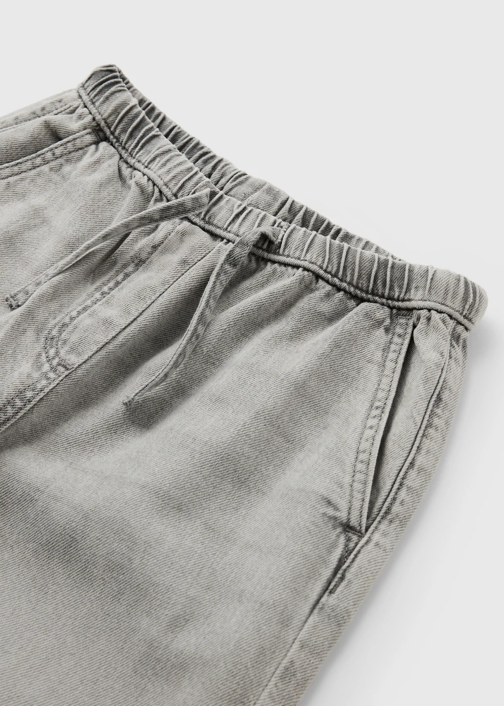 Girls Grey Lightweight Wide Leg Jeans (7-15yrs) - 7 Yrs Image 2