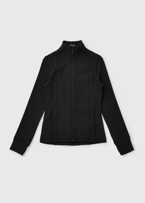 Souluxe Girls Black Zip Sports Jacket (7-15yrs) - 7 Yrs Image 1