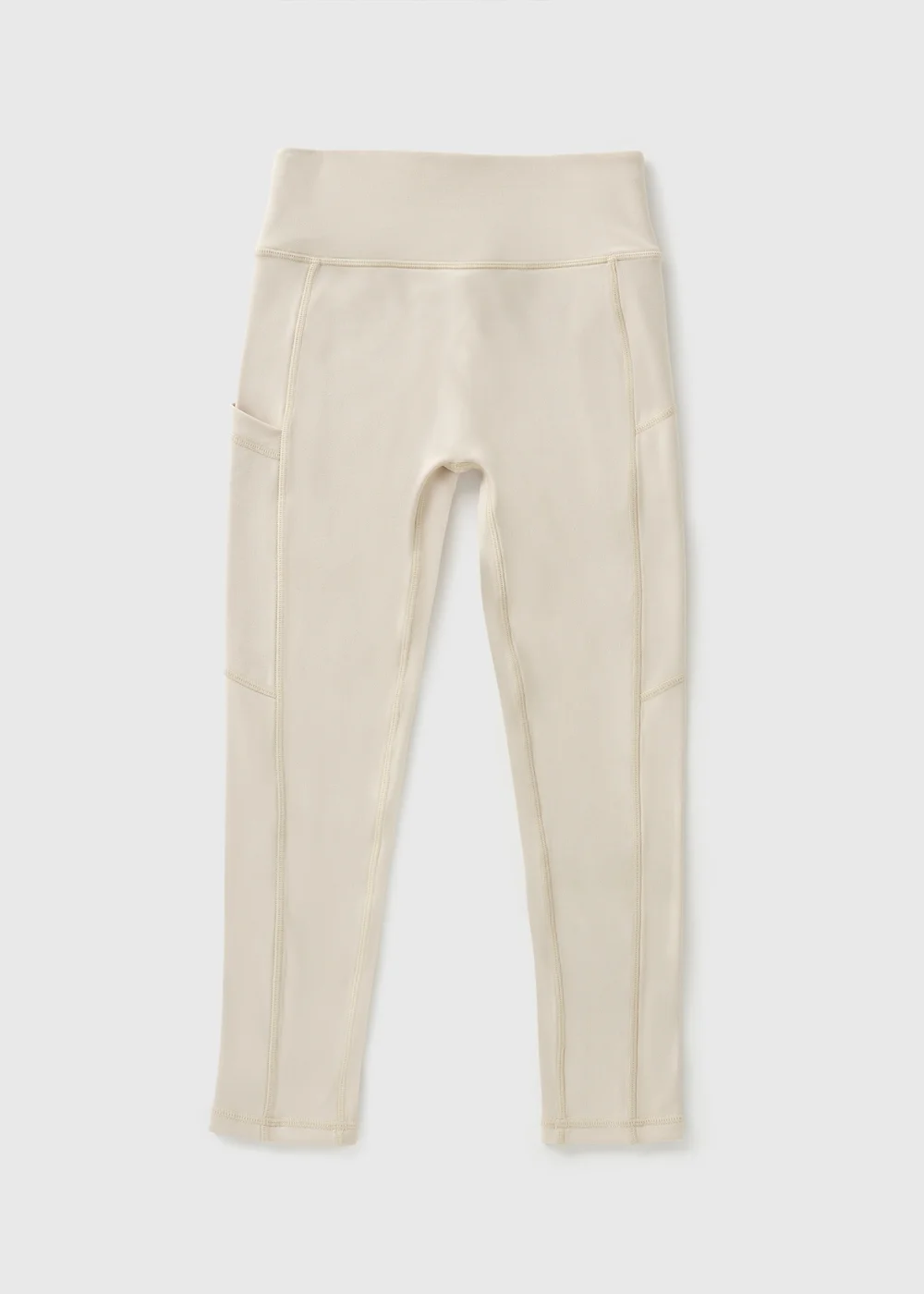 Souluxe Girls Cream Soft Touch Leggings (7-15 Yrs) - 7 Yrs Image 1