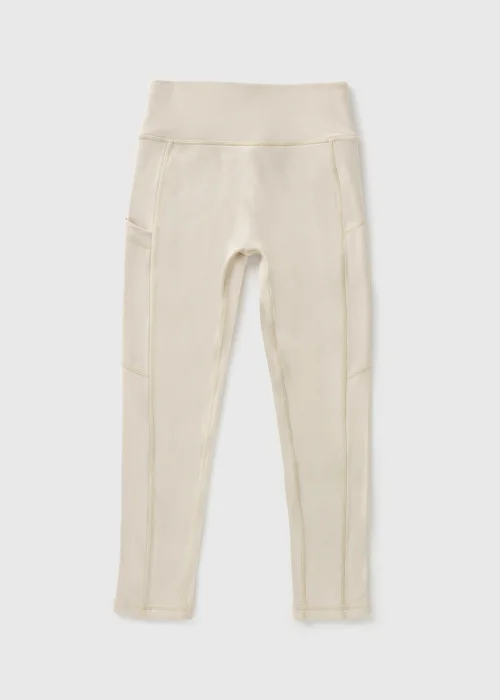 Souluxe Girls Cream Soft Touch Leggings (7-15 Yrs) - 7 Yrs Image 1