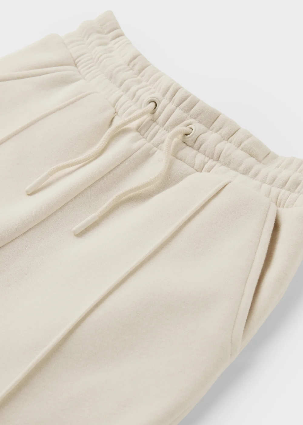 Girls Cream Wide Leg Jogging Bottoms (7-15yrs) - 7 Yrs Image 2