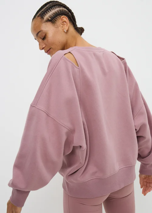 Souluxe Mauve Cut Out Sweatshirt - M Image 2