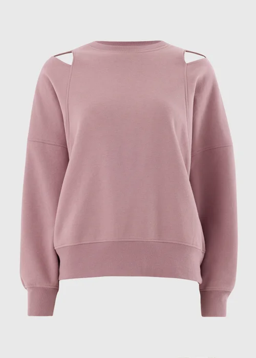 Souluxe Mauve Cut Out Sweatshirt - M Image 4