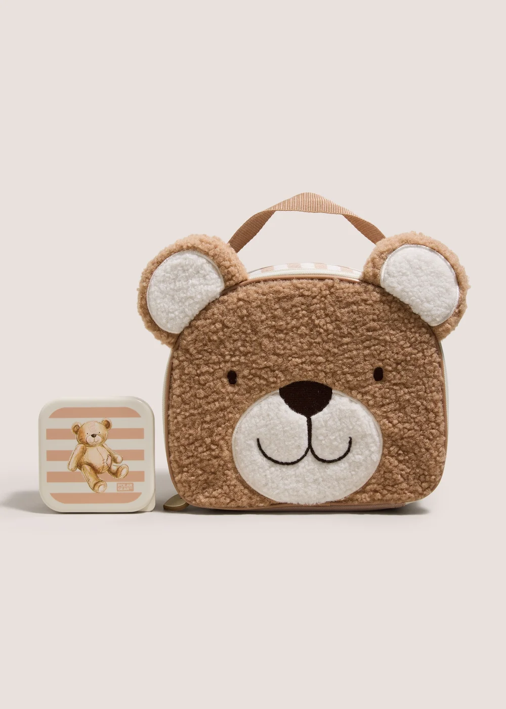Polar Gear Beige Patch Teddy Bear Lunch Bag & Snack Box Image 1