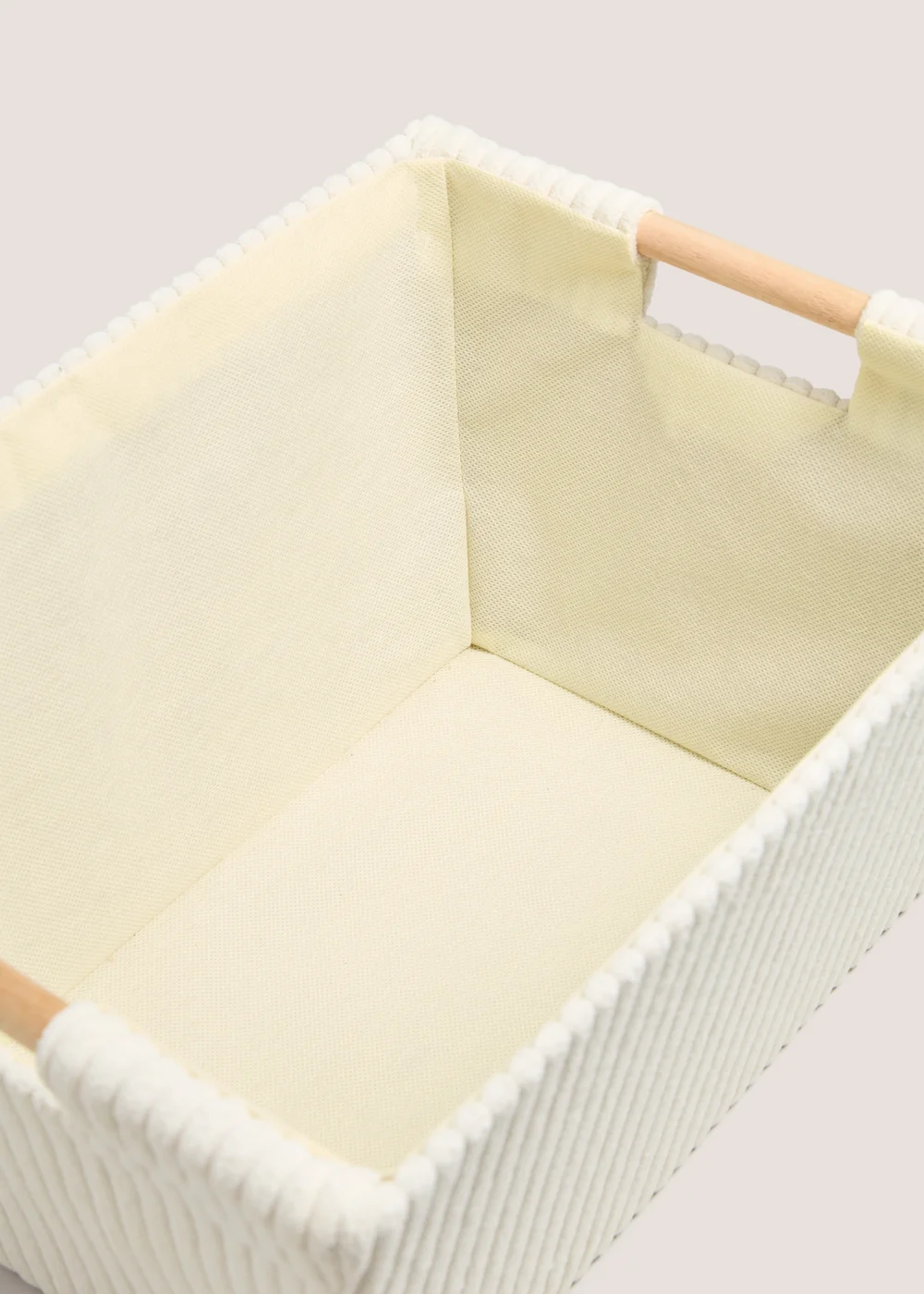 Cream Cord Paper Tray Storage Basket Image 2
