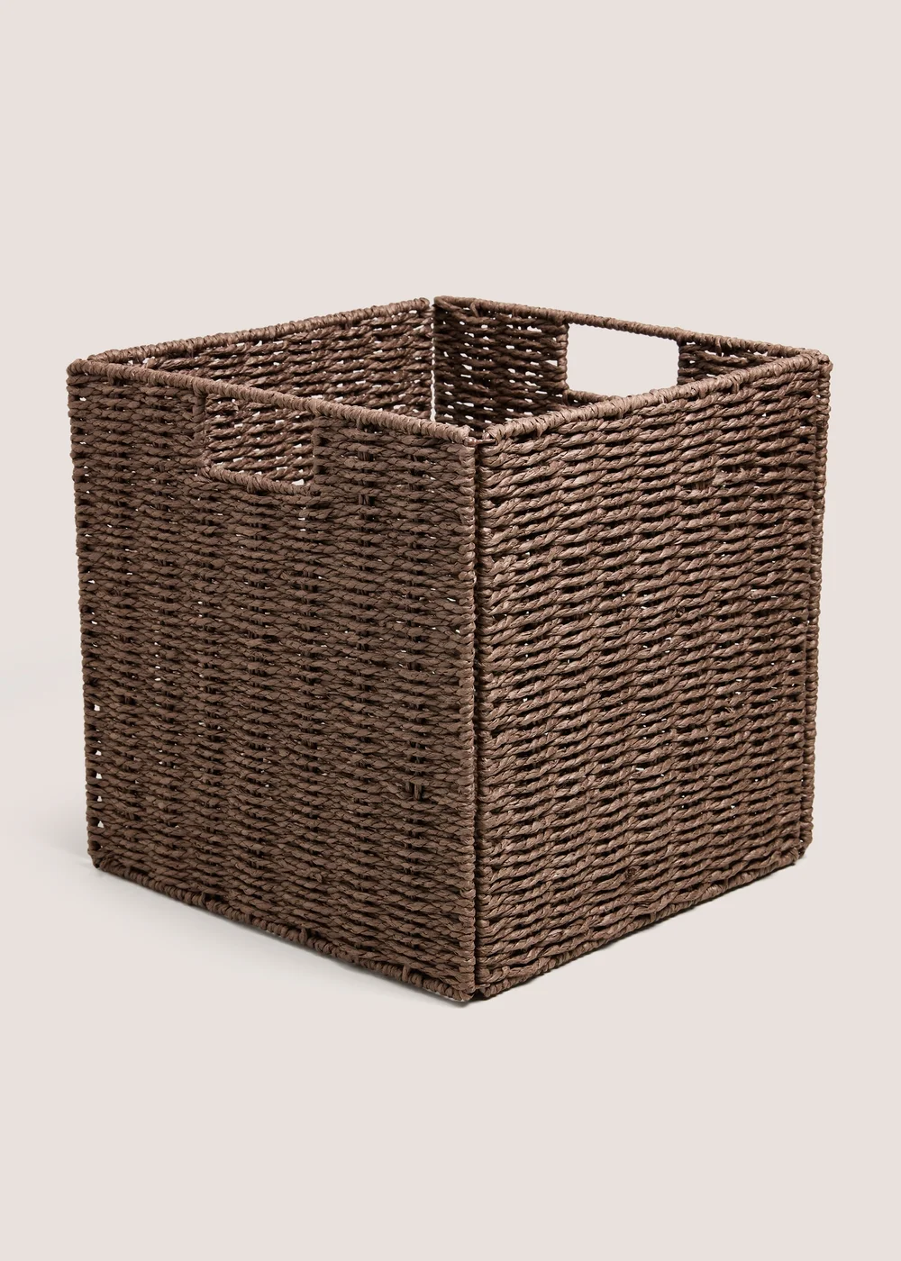 Chocolate Paper Rope Foldable Storage Box Image 1