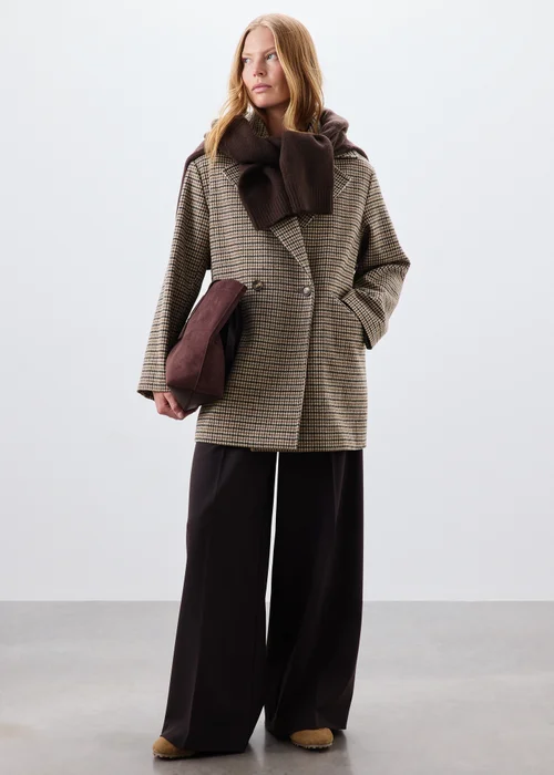 Brown Check Overcoat - 8 Image 1