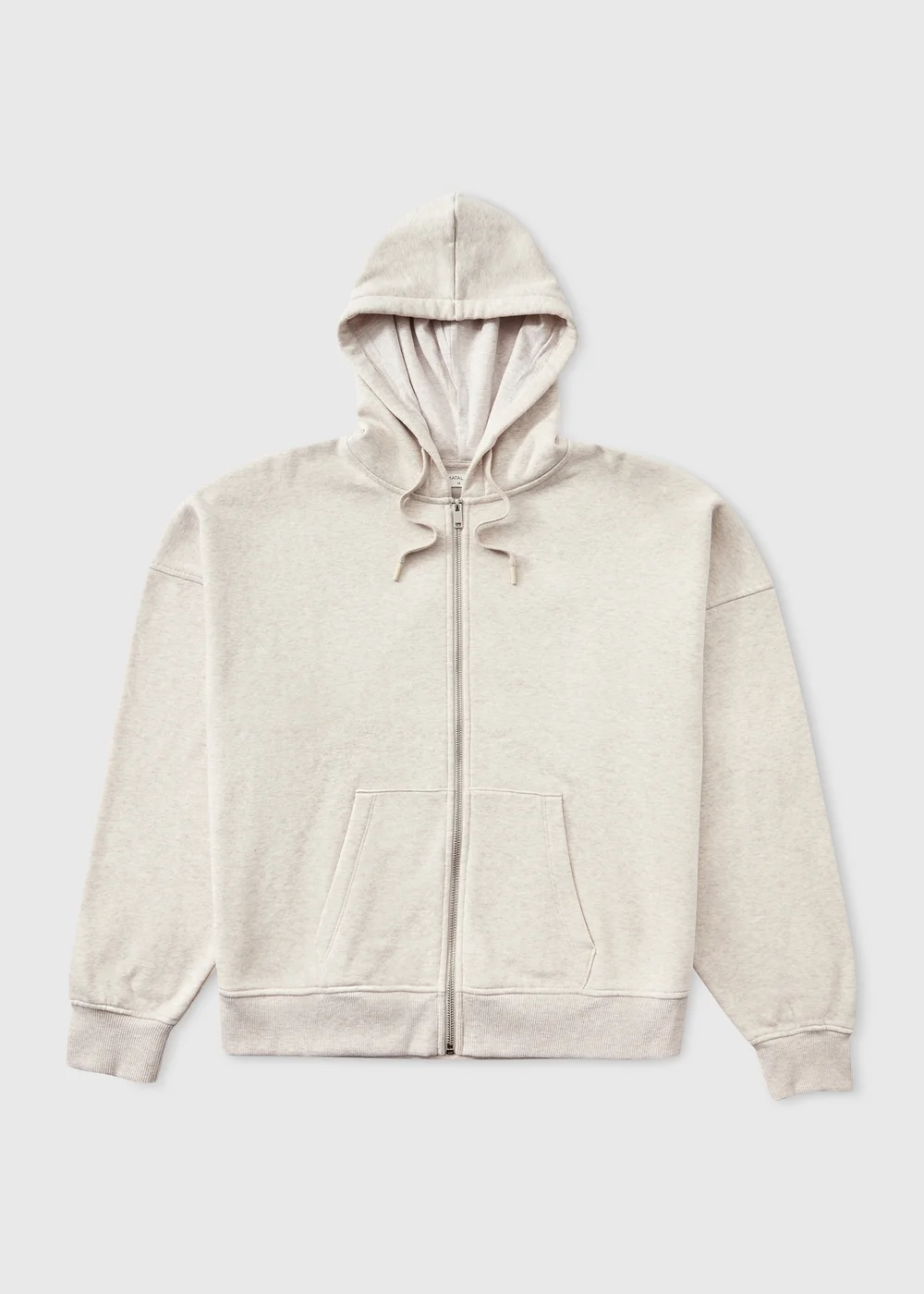 Oatmeal Zip Hoodie - XS Image 1