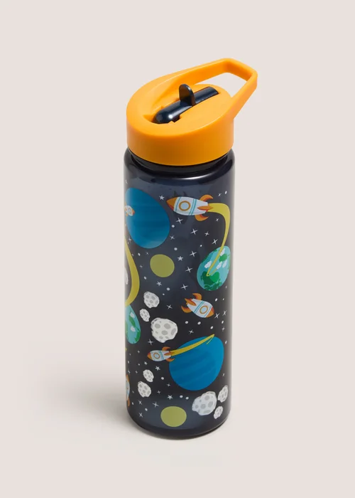 Navy Space Water Bottle Image 1