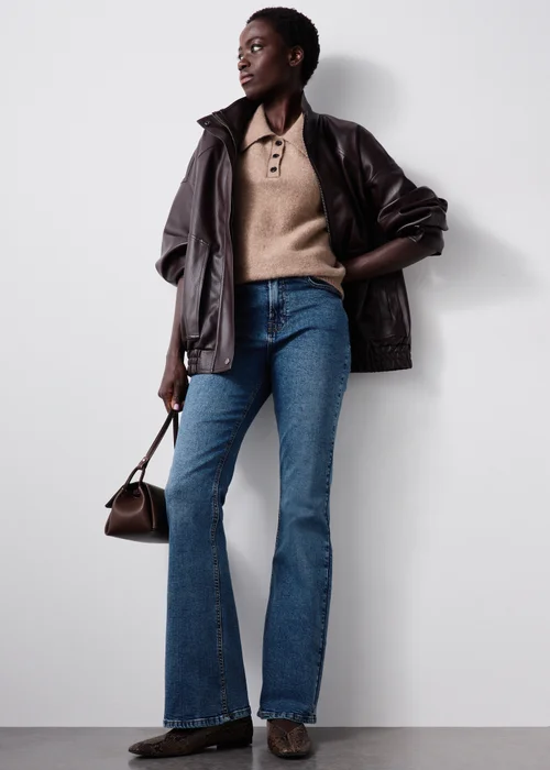 Mid Wash Bootcut Jeans - 24/L29 Image 1