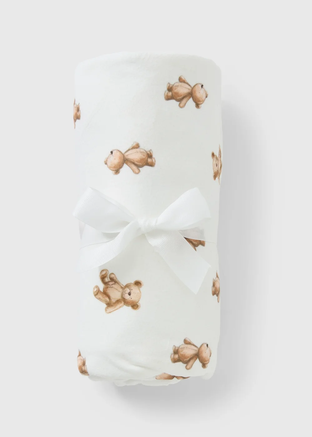 Baby Cream Bear Print Shawl Blanket - One Size Image 1