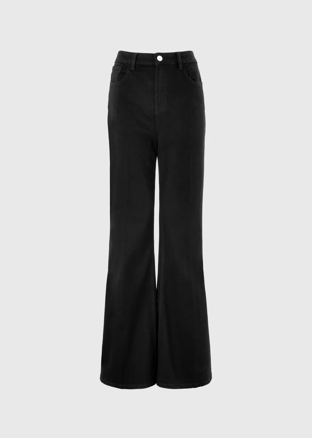 Black Flared Leg Jeans - 24/L29 Image 5