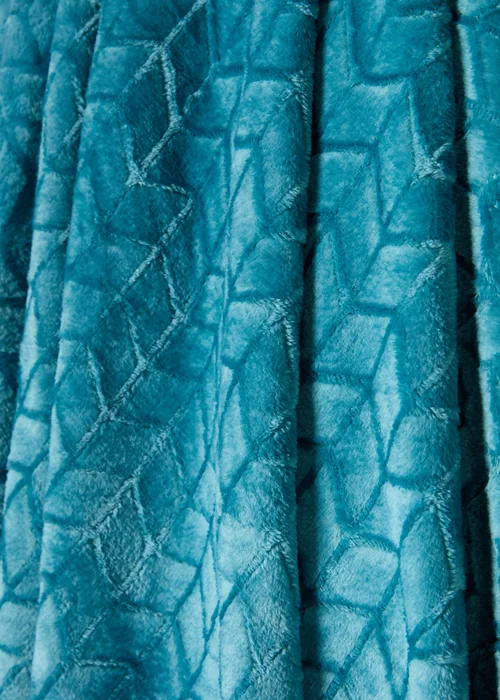 Blue Chevron Embossed Fleece Image 2