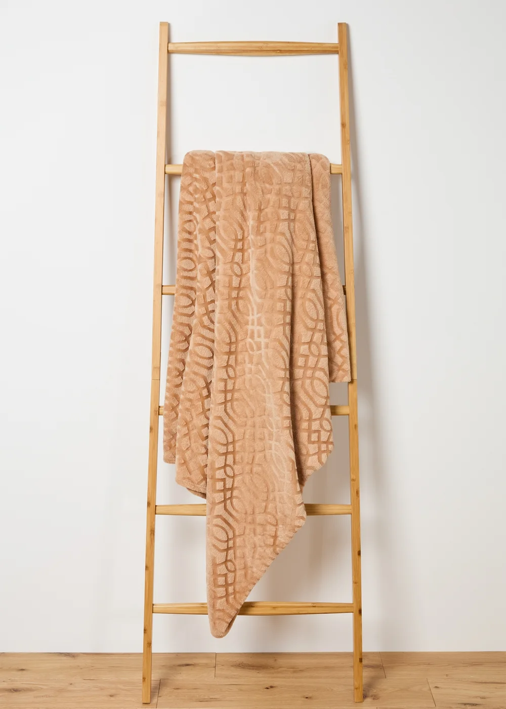 Camel Embossed Fleece Throw Image 1