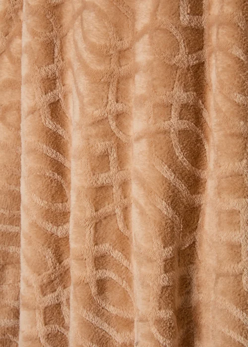 Camel Embossed Fleece Throw Image 2