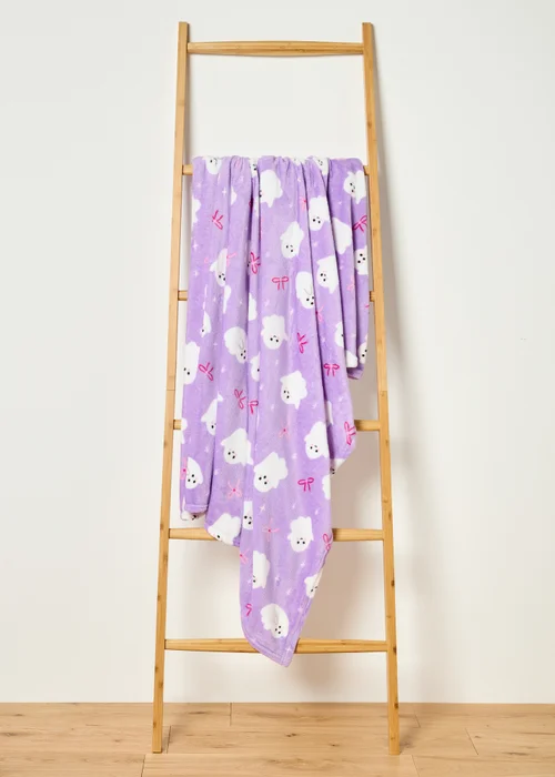 Lilac Ghost Print Throw Image 1