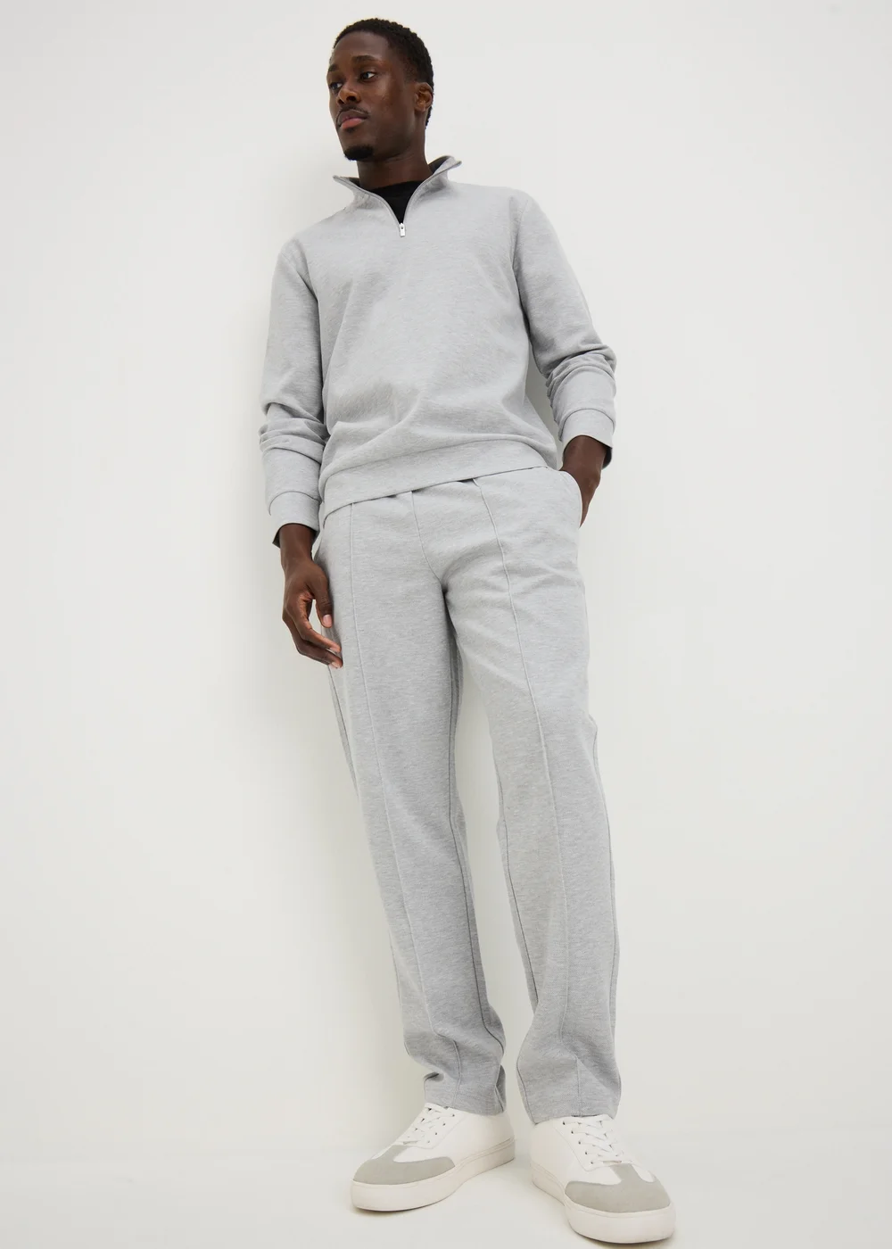 Grey Marl Co Ord Jogging Bottoms - XS Image 1