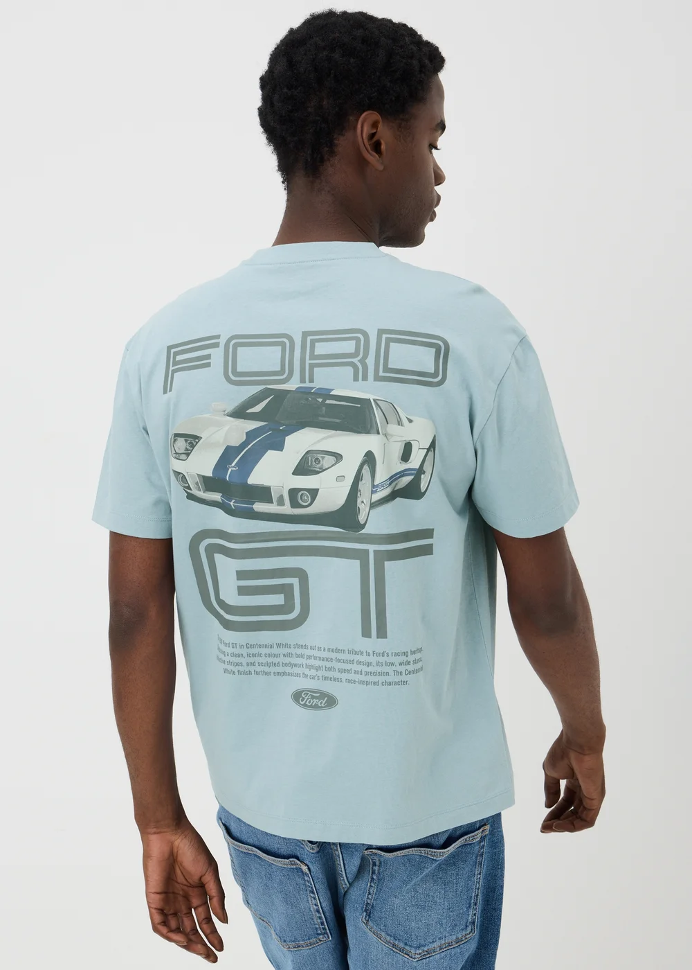 Blue Ford Back Graphic T-Shirt - S Image 2