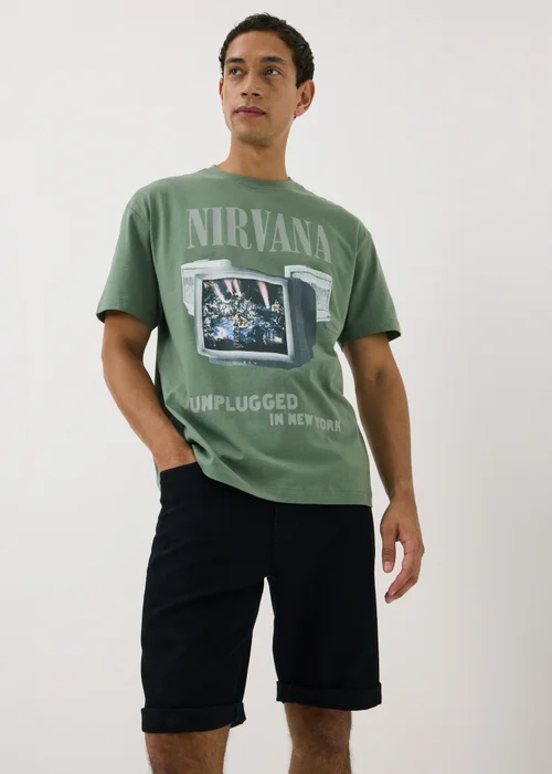 Green Nirvana Band T-Shirt - S Image 1