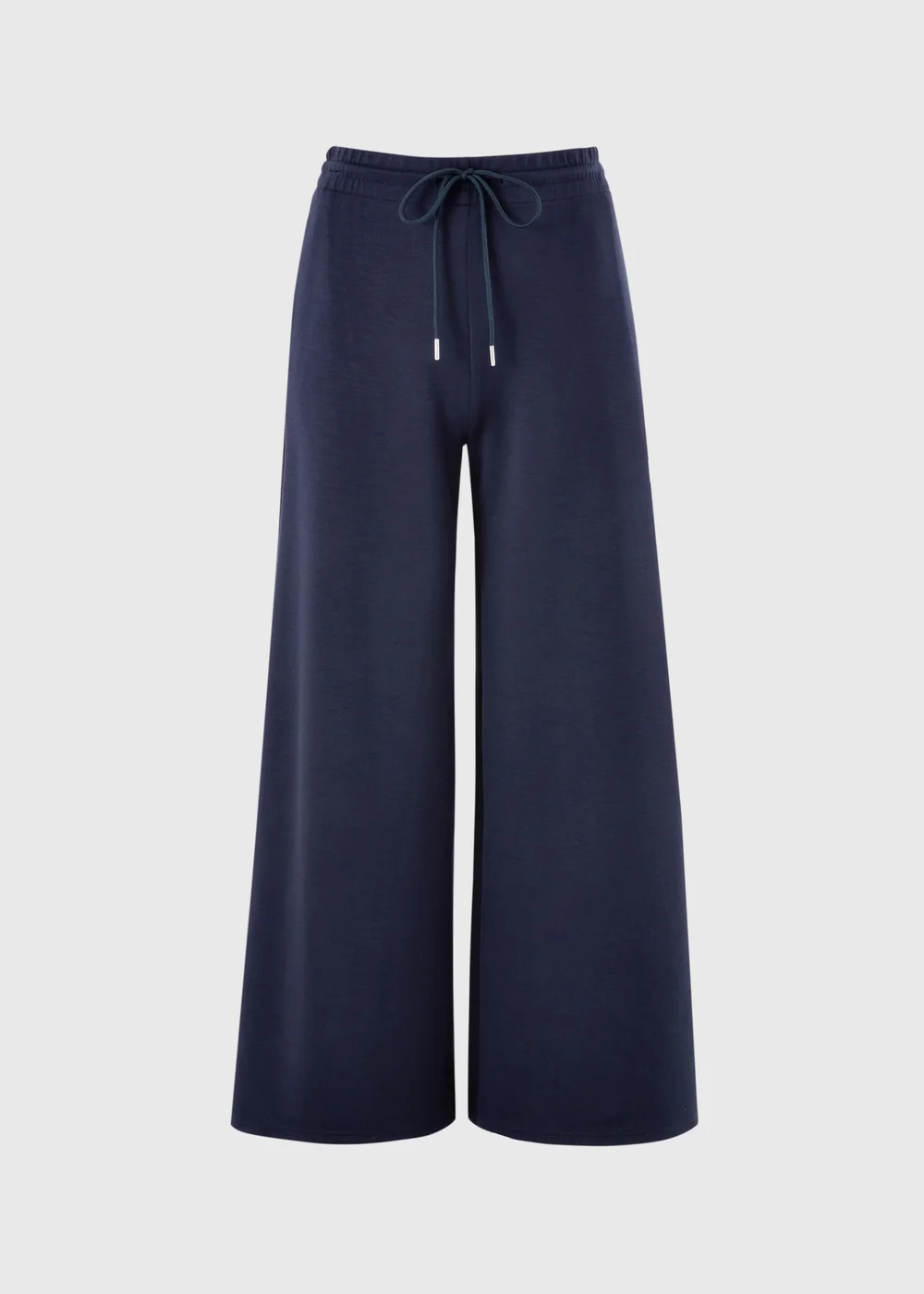 Navy Scuba Wide Leg Co Ord Trousers - 26/L29 Image 3
