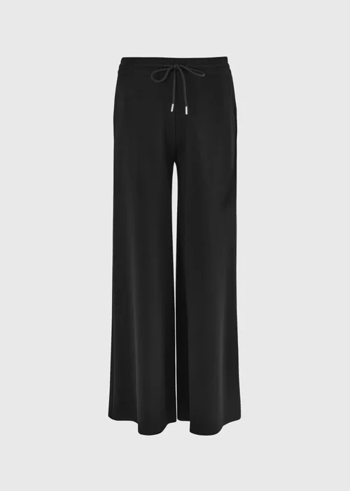 Black Soft Touch Wide Leg Co Ord Trousers - 26/L29 Image 2