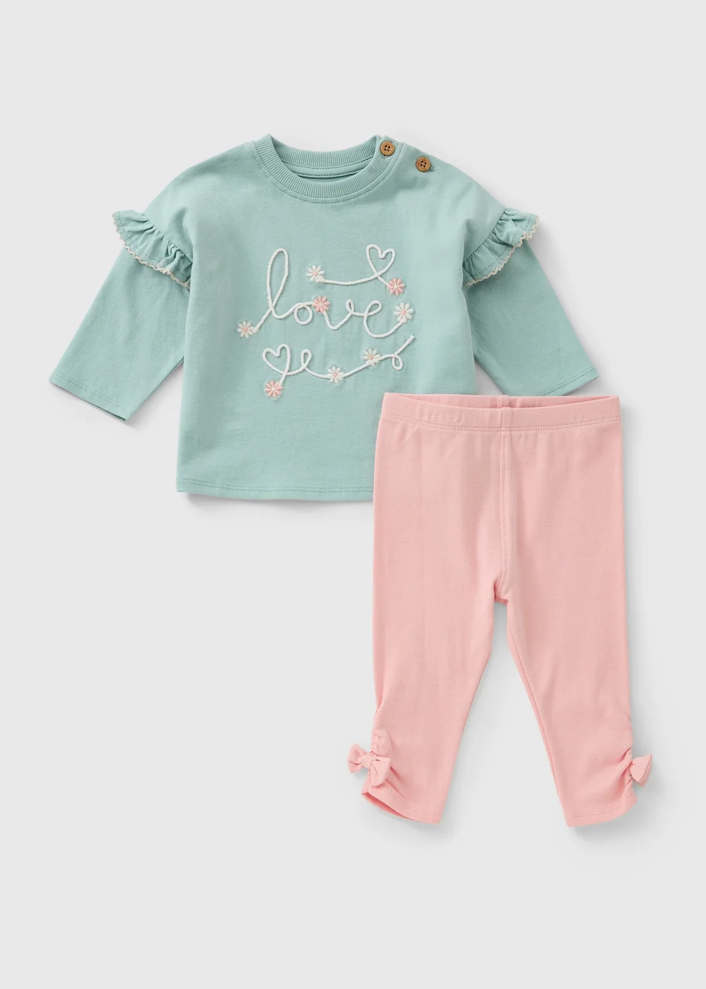 Baby Blue Love Sweatshirt & Legging Set (0-23mths) - Up to 1 Month Image 1