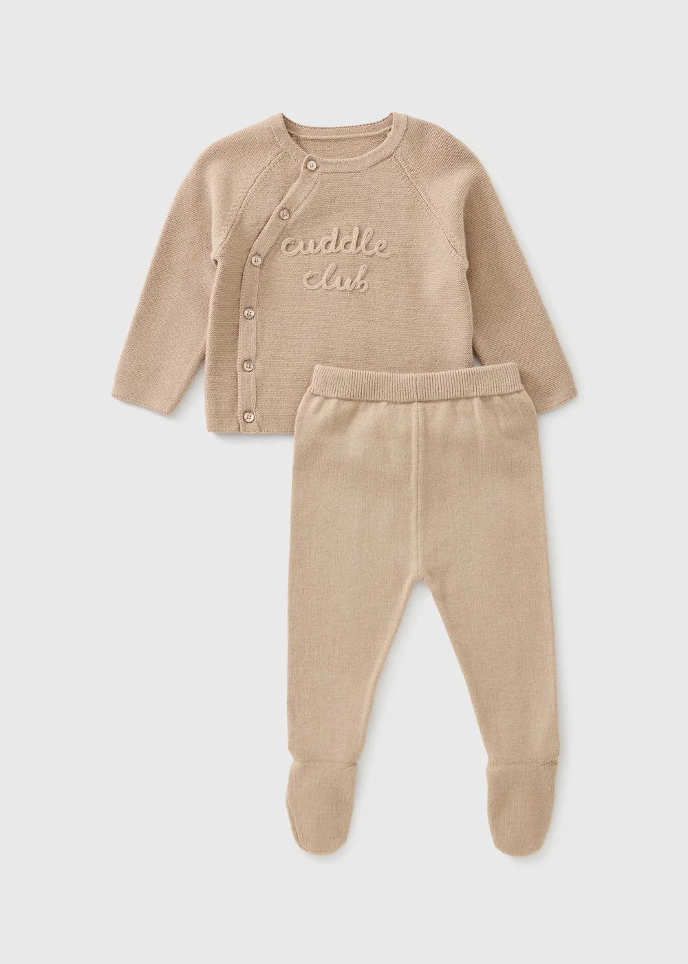 Baby Beige Cuddle Club Top & Leggings Set (0-18mths) - First Size Image 1