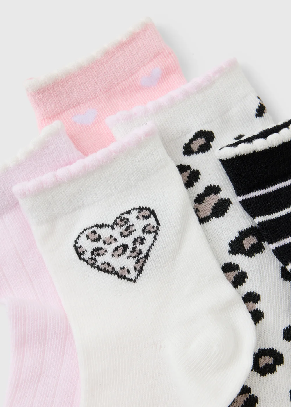 5 Pack Girls Ankle Socks (Younger 6-Older 6.5) - 6-8.5 Image 2