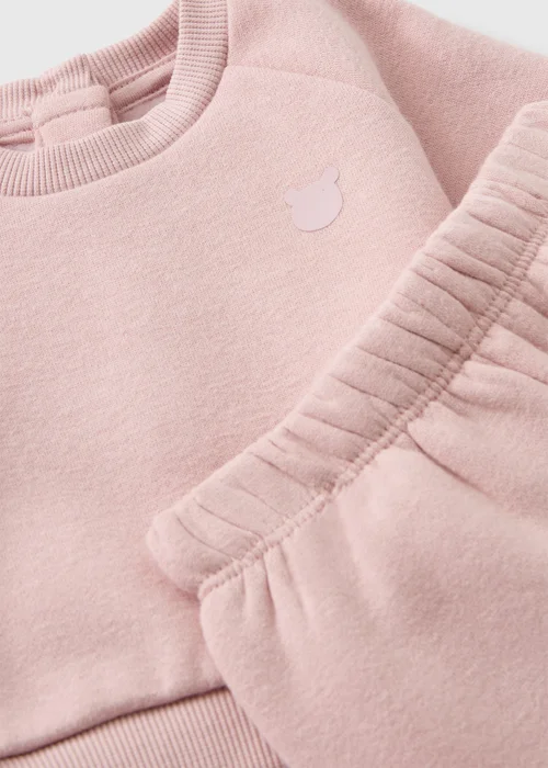 Baby Pink Sweatshirt & Jogging Bottoms Set (0-23mths) - Up to 1 Month Image 2