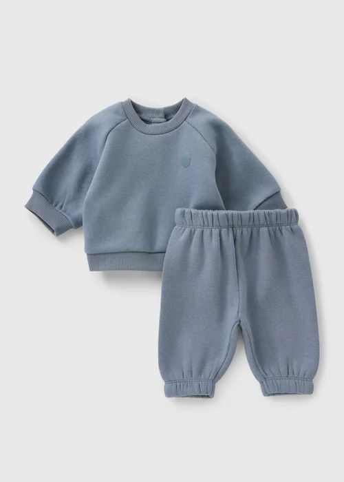 Baby Blue Sweatshirt & Jogging Bottoms Set (0-23mths) - Up to 1 Month Image 1