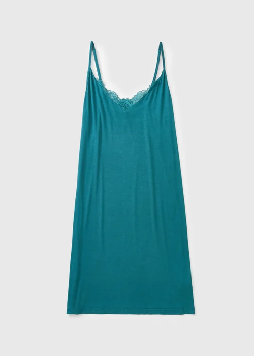 Teal Lace Chemise Nightie - XS Image 2