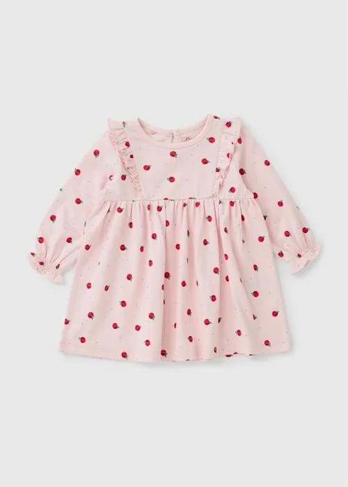 Baby Pink Apple Dress (Newborn - 23mths) - 9-12 months Image 1