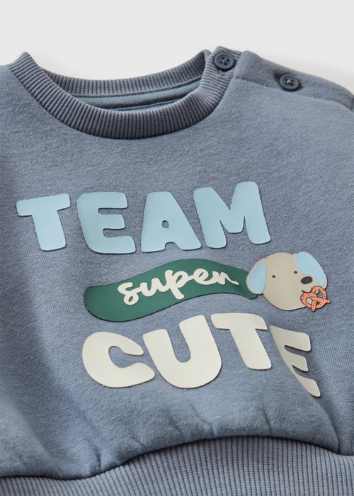 Baby Blue Dog Sweatshirt (0-23mths) - Up to 1 Month Image 2