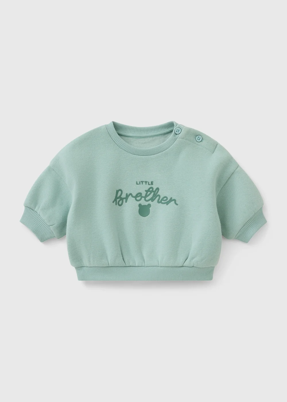 Baby Blue Little Brother Sweatshirt (0-23mths) - Up to 1 Month Image 1