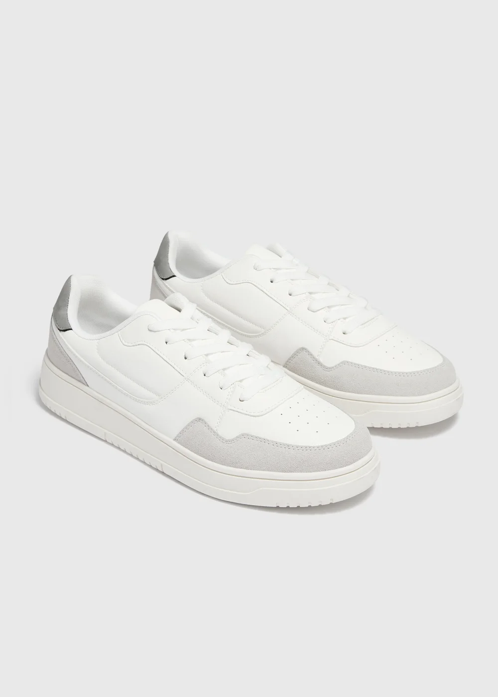 White Retro Smart Trainers - 6 Image 1