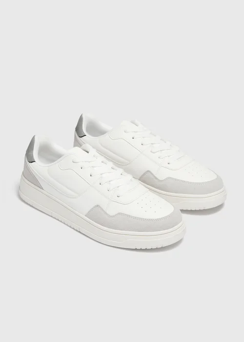 White Retro Smart Trainers - 6 Image 1