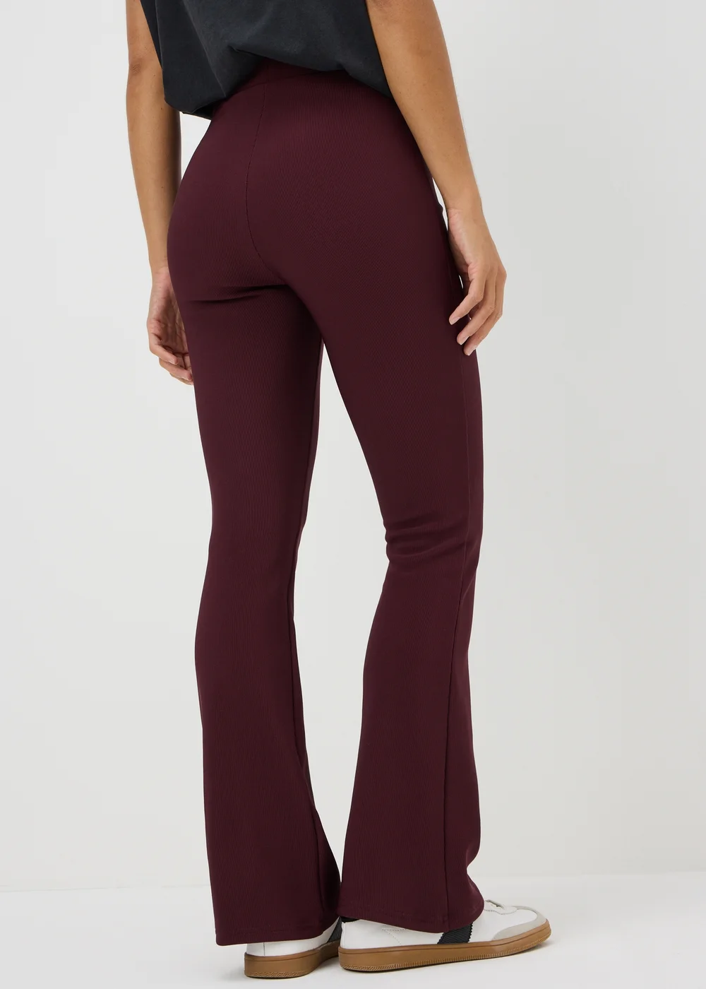 Burgundy Flared Leggings - 8 Image 2