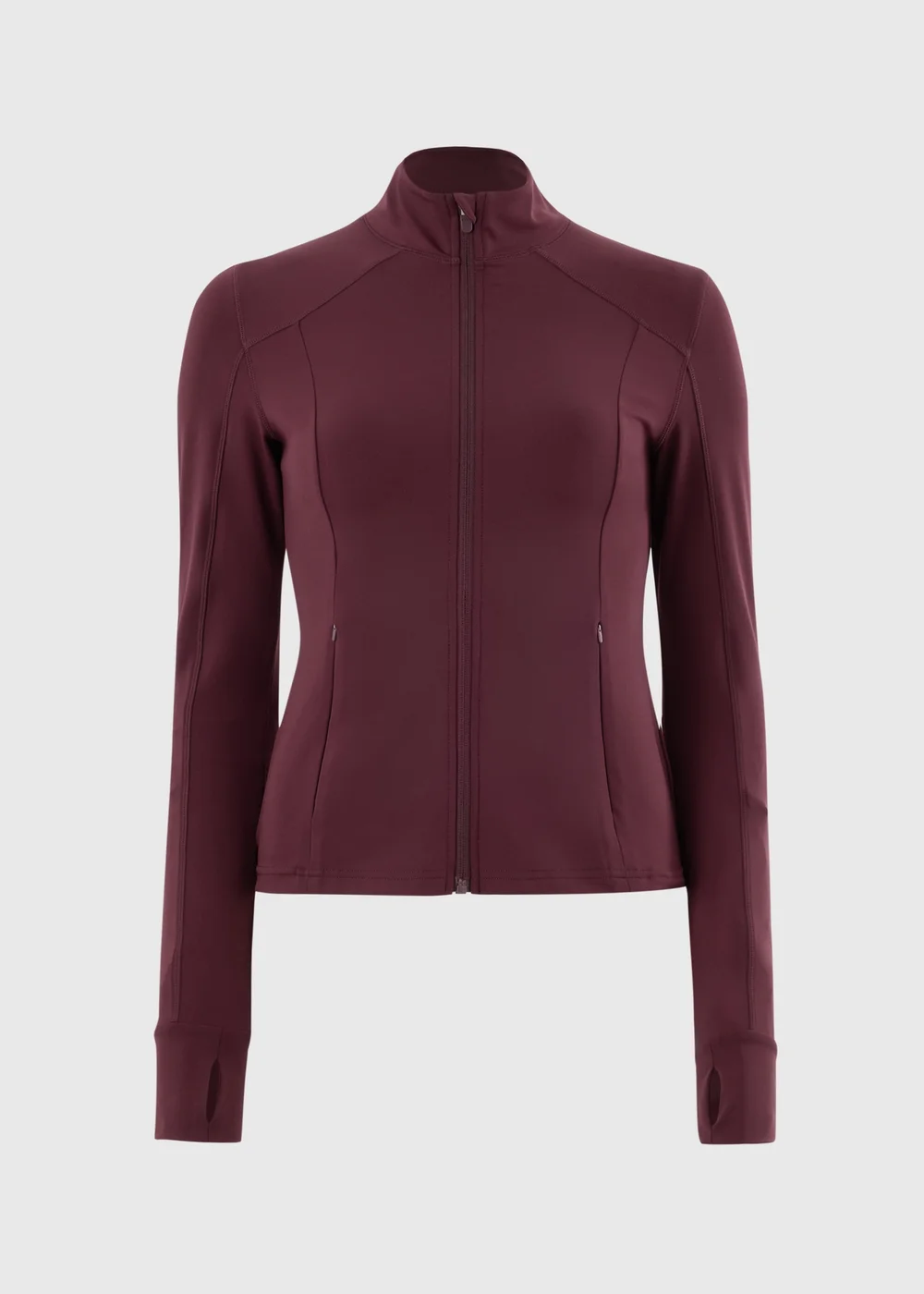 Souluxe Burgundy Funnel Neck Zip Through Sports Jacket - 8 Image 4