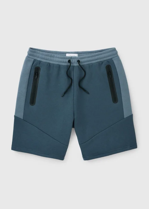 Souluxe Blue Panel Co Ord Jogger Shorts - XS Image 4