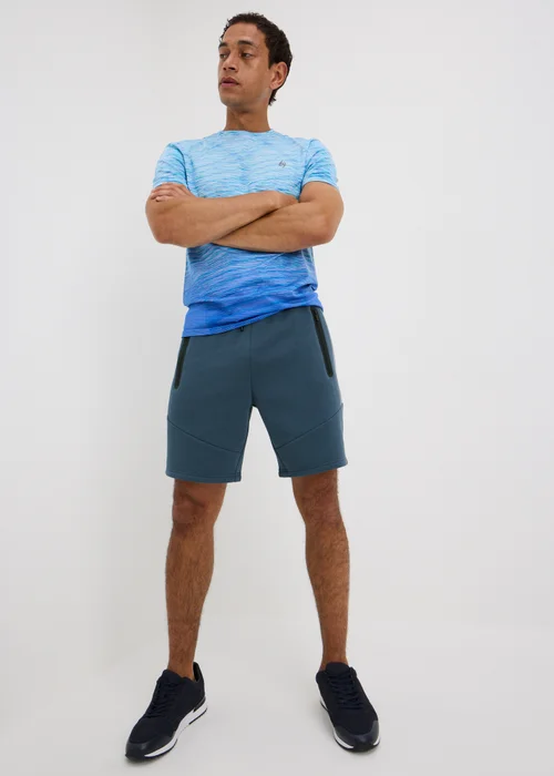 Souluxe Blue Panel Co Ord Jogger Shorts - XS Image 2