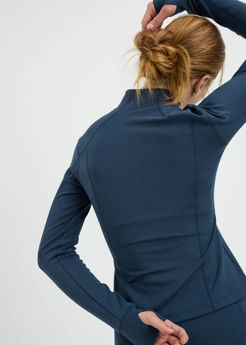 Souluxe Navy Funnel Neck Zip Through Sports Jacket - 6 Image 2
