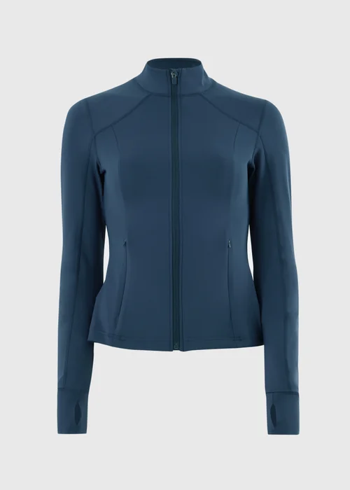Souluxe Navy Funnel Neck Zip Through Sports Jacket - 6 Image 4