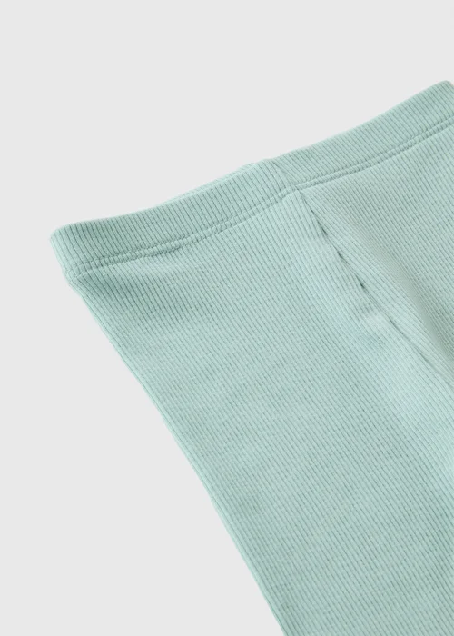 Baby Light Blue Ribbed Legging (Newborn-23mths) - Up to 1 Month Image 2
