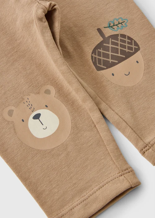 Baby Brown Acorn Leggings (0-23mths) - Up to 1 Month Image 2